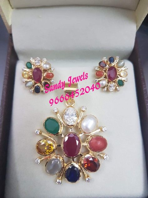 Navarathna Gold Earrings, Navaratna Pendants Gold, Navaratna Locket For Women, Navaratan Earrings, Navratan Pendant Set, Navarathna Pendant, Navaratna Pendants, Navratna Pendant, Navaratna Necklace