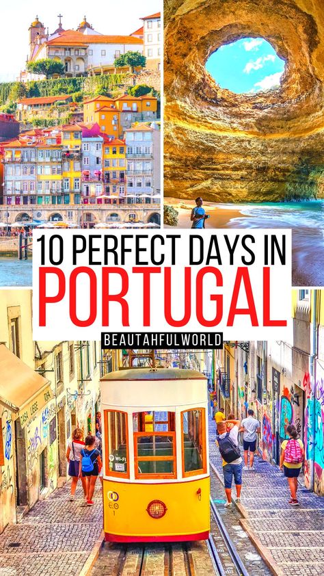 10 Days Portugal Itinerary + Secret Expert Tips for 2023 Portugal Lagos, Portugal Itinerary, Portugal Vacation, Places In Portugal, Spain Itinerary, Portugal Travel Guide, Perfect Days, Stunning Sunset, Sintra Portugal