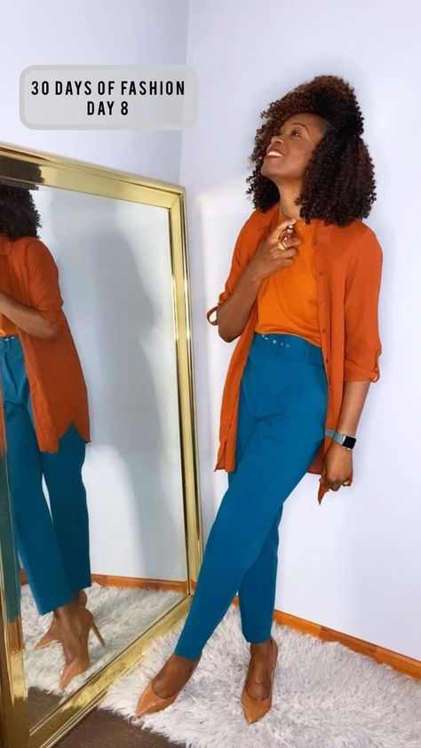 Fashionable Teacher Outfits, Fall Color Combinations, Fall Pinterest, Orange Color Combinations, 9to5chic Outfits, Teal Outfits, Work Attire Women, Pattern Outfits, Fashionable Work Outfit