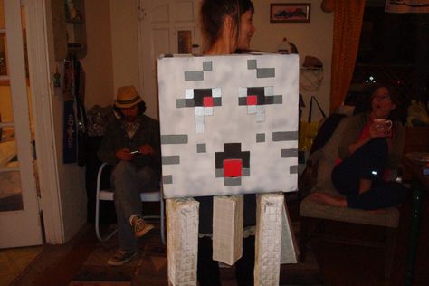 minecraft ghast costume | did make a mouth opening for this so i could shoot out fireballs. Ghast Minecraft, Minecraft Halloween Costume, Costume Homemade, Minecraft Halloween, Minecraft Costumes, Halloween Kids Costumes Girls, Halloween Snack, Book Day Costumes, Diy Minecraft