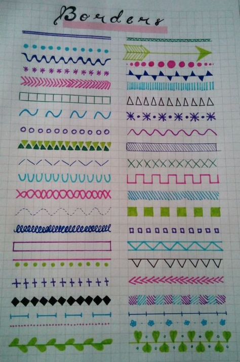 Planner Border Ideas, Grid Paper Pattern Art, Boder Degin For Project Simple, Border Doodles, Ear Tattoo Ideas, Ear Tattoos, Colorful Borders Design, Bond Paper Design, Note Doodles