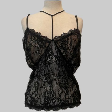 Clothing Obsessed Company Lingerie Curvy Fit Sheer Lace Lingerie Top, Sheer Lace, Cups Are Lined With Nude Mesh. No Underwire. Has Stretch. Black Lace Lingerie Top Featuring Smooth Lines And A Lightly Lined Breast Area Is A Must-Have Item For Every Clothing Obsessed Fashion Lover. This Luxurious Lingerie Top Is Designed To Fit Your Curves Perfectly And Accentuate Your Figure In All The Right Places. With Its Scalloped Edge Detailing And Intricate Lace Crafted Material, You Can't Go Wrong With Th Lace Lingerie Top, Gold Slip Dress, Victoria Secret Slip Dress, Free People Slip Dress, Dress Extender, Black Lace Corset, One Piece Lingerie, Vintage Slip Dress, Black Lace Lingerie