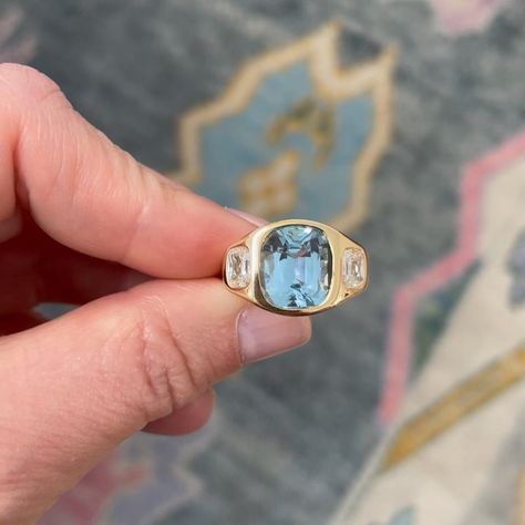 BRENT NEALE on Instagram: “…an Aqua Marine and diamond cushion #justbecause ring ✨” Brent Neale Jewelry, Aqua Marine Ring, Brent Neale, Aqua Marine, Aquamarine Rings, Jewelry Inspo, Rings For Men, Cushions, Instagram Photos