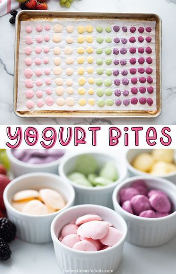 Yogurt Bites Recipe, Easy Frozen Yogurt, Frozen Yogurt Bites, Make Your Own Yogurt, Yogurt Melts, Yogurt Bites, Healthy Food Facts, Baby Snacks, Homemade Yogurt