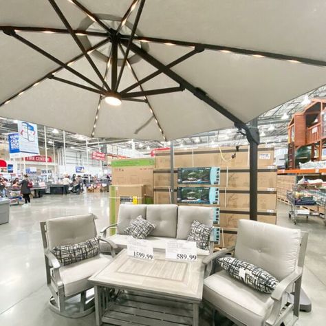 2 New Costco Patio Furniture Sets - Spring 2022 | CostContessa Costco Outdoor Furniture, Costco Patio Furniture, Costco Furniture, Costco Finds, Patio Seating Sets, Sectional Patio Furniture, Cantilever Patio Umbrella, Tiled Coffee Table, Bathroom Rules