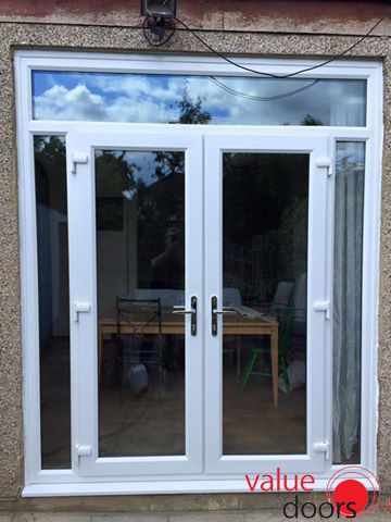 French Doors With Side Panels, Doors With Side Panels, Traditional French Doors, Sliding Window Design, Glass Entrance Doors, Upvc French Doors, External French Doors, Upvc Door, Double Glazed French Doors