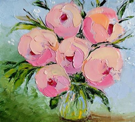 DPW What's New - Affordable Original Fine Art and Artist Websites Peonies Artwork, Bouquet Of Peonies, Pink Peonies Bouquet, Gardens Flowers, Peony Art, Floral Wall Art Canvases, Miniature Paintings, Peony Painting, Acrylic Painting Flowers