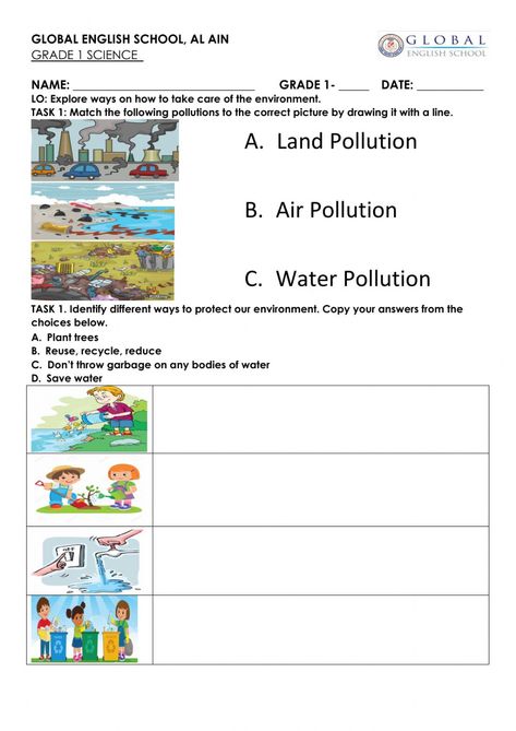 Air Land And Water Pollution Activities, Frog Worksheet, Land Pollution, Pollution Activities, Conservation Of Mass, Cambridge Primary, Sink Or Float, Reflection And Refraction, Animal Worksheets