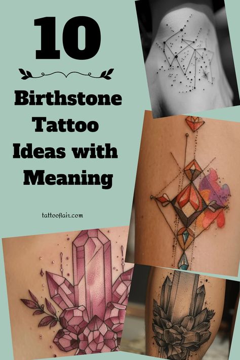 Explore stunning birthstone tattoo ideas for women to find the perfect design that represents your unique personality. Whether you're looking for a delicate and minimalistic birthstone tattoo or a bold and colorful design, these birthstone tattoos showcase beautiful ways to incorporate your birth month's gem into body art. With endless possibilities for creativity, let these birthstone tattoo inspirations spark your imagination and inspire your next ink masterpiece. Gem Tattoos For Women, Birthstone Tattoo Ideas, Birthstone Tattoos, Country Girl Tattoos, Tree Tattoo Back, Stone Tattoo, Gem Tattoo, Crystal Tattoo, Getting A Tattoo