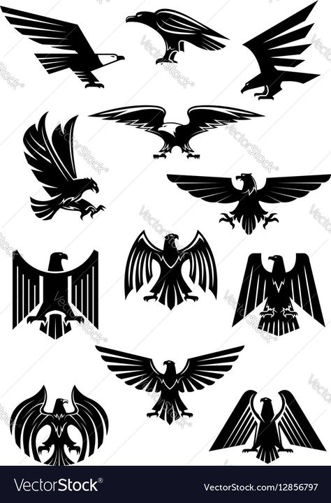 Adlerian Therapy, Heraldic Eagle, Historical Tattoos, Eagle Icon, Hawk Logo, American Patriotism, Tattoo Bird, Eagle Vector, Eagle Drawing