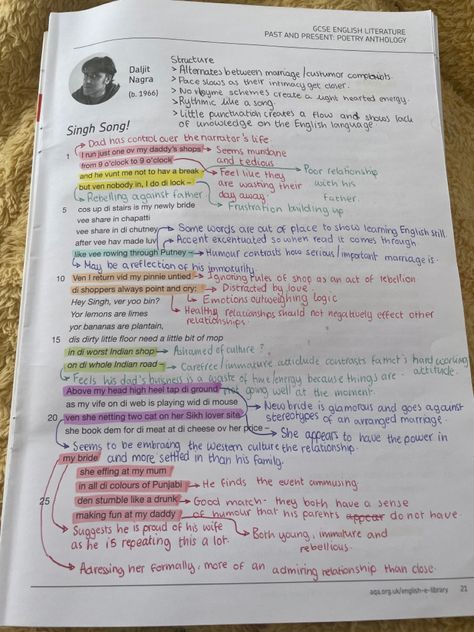 Singh Song Poem Analysis, Letters From Yorkshire Poem Analysis, English Language Poem, Revision Motivation, English Revision, Poetry English, English Poems, Gcse English Literature, Poem Analysis