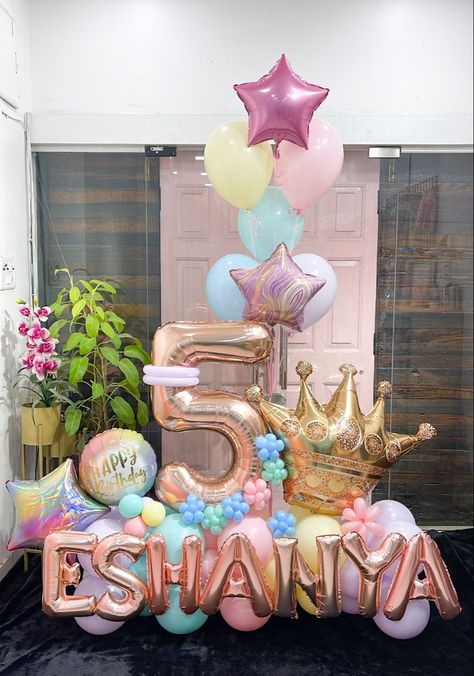 Pastel colours, Princess Vibes, Pastels, Birthday, Celebration Name Balloon Bouquet, Happy Birthday Balloons Bouquet, Princess Balloon Bouquet, Woodland Fairy Birthday Party, Name Balloons, Princess Balloons, Rapunzel Birthday Party, 2nd Birthday Party For Boys, Princess Birthday Party Decorations