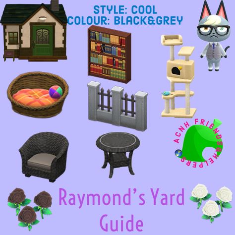 Raymond Yard Guide, Acnh Raymond Yard Guide, Acnh Vivian Yard Guide, Zell Yard Guide Acnh, Coco Yard Guide Acnh, Acnh Marshal Yard Guide, Acnh Bruce Yard, Raymond Animal Crossing Yard, Animal Crossing Raymond Yard