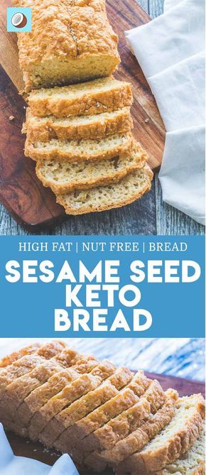 Sesame Seed Keto Bread - Nut Free Low Carb Bread That Actually Tastes Good Sesame Seed Flour Recipes, Sesame Flour Recipes, Foods Without Seed Oils, Low Carb Banana Bread, Ingredient Prep, Low Carb Banana, Sesame Recipes, Keto Dairy, Low Carb Pancake Recipe