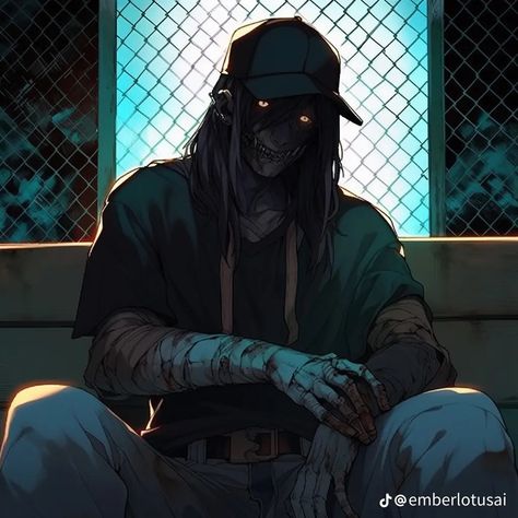 Zombie Art Wallpaper, Zombie Anime Character, Apocalyptic Oc Male, Cool Zombie Art, Prisoner Oc Male, Zombie Oc Art Male, Burn Victim Character Art, Four Arms Character Design Male, Bandage Over Eyes