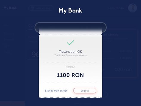 atm receipt Kiosk Design, Web Ui Design, Ui Inspiration, Ui Elements, Web App Design, Kiosk, Software Design, Interactive Design, Web App