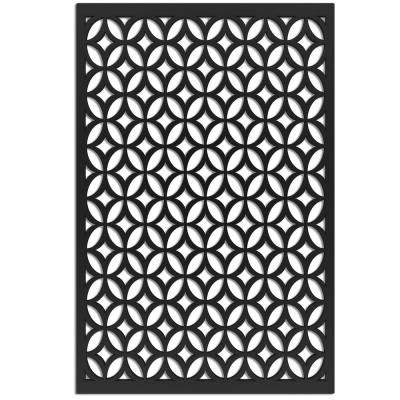 Moors Ellipses 32 in. x 4 ft. Black Vinyl Decorative Screen Panel Privacy Lattice, Lattice Deck, Decorative Fence Panels, Plastic Lattice, Decorative Fence, Decorative Screen Panels, Shade Screen, Arbors Trellis, Privacy Shades