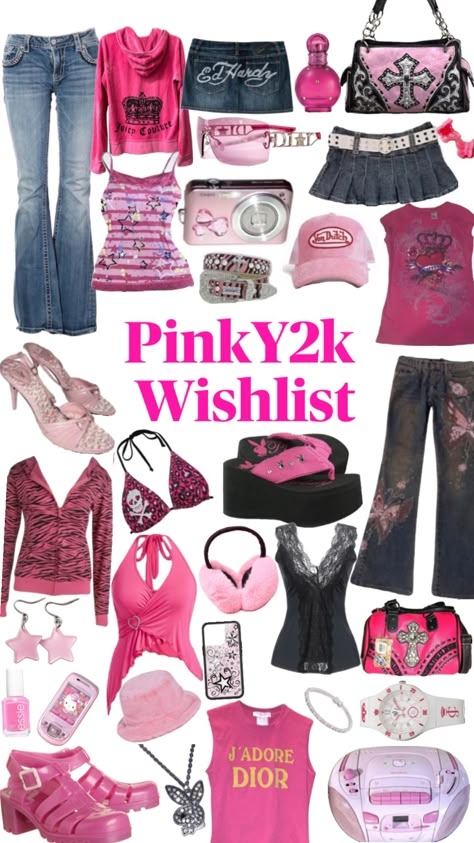 Wardrobe Outfits Ideas, Y2k Wishlist, Closet Styling, Organized Wardrobe, 2000s Fashion Inspiration, Accessories Y2k, Mcbling Fashion, Trashy Outfits, 2000s Outfit