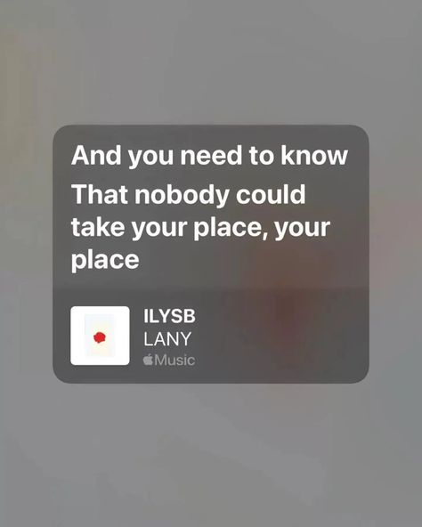 And you need to know that nobody could ever take your place. 💫 . . . . . #love #feelings #lyrics #lany #musicvibes #nostalgia #songlyrics #romantic #mood Lany Lyrics, Ilysb Lany, Love Feelings, Romantic Mood, Lany, Song Lyrics, Need To Know, Feelings, Music