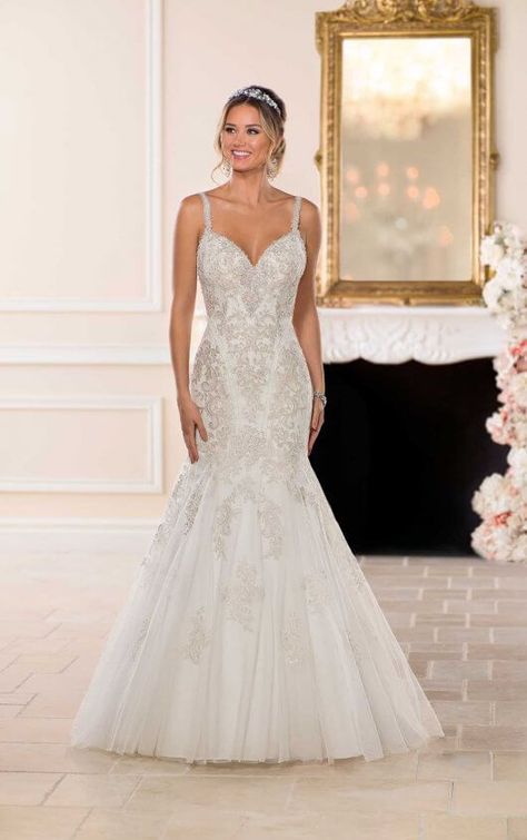 Trumpet Wedding Dress with Decadent Beading | Stella York Wedding Gowns Mermaid Trumpet Wedding Dresses, Wedding Dresses Sweetheart Neckline, Stella York Wedding Dress, Bling Wedding Dress, Sparkly Wedding Dress, Entertainment Ideas, Sparkly Wedding, Trumpet Wedding Dress, Stella York