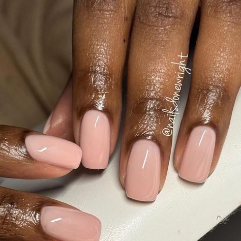 Shauna - NailsDoneWright ®️ on Instagram: "Both Hands 💛💫🫶🏽 @the_gelbottle_inc - BIAB - Hema Free Collection Color: Jolie" Flesh Pink Nails, Natural Gel Nails Square, Summer Nail Colours Short Nails, Nude Gel Nails Short, Short Square Biab Nails, Biab Natural Nails, Neutral Winter Nails Gel, Wedding Nails Black Women, Hard Gel Overlay On Natural Nails