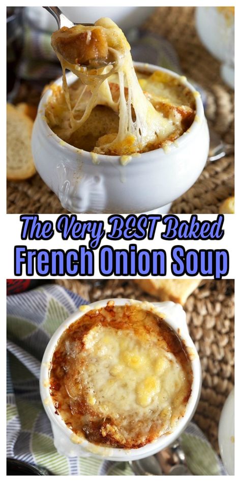 Easy French Onion Soup Recipe, Soup Onion, Simmering Pot, Best French Onion Soup, Hard Bread, Classic French Onion Soup, Onion Soup Recipe, French Onion Soup Recipe, Soup Appetizers