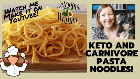 Keto Carnivore Pasta Noodles - Ketogenic Woman Carnivore Pasta, Keto Pasta Noodles, Ketogenic Woman, Caveman Diet Recipes, Keto Pasta Recipe, Keto Noodles, Keto Pasta, Keto Carnivore, Bacon Cheeseburger Soup