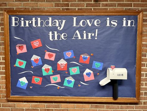 Valentines Birthday Bulletin Board, February Birthday Bulletin Boards, February Birthday Board, February Birthday Board Ideas, Christmas Birthday Board Daycare, Winter Birthday Bulletin Board Ideas, January Birthday Board Ideas, January Birthday Board, December Birthday Board