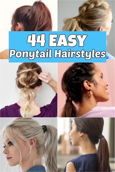 Ponytail Hairstyles - 44 Easy Ponytail Hairstyles How To Dress Up A Ponytail, Best Ponytail Hairstyles Hair Tutorials, Thick Ponytail Hairstyles, Cute Low Ponytails, Easy Ponytail Hairstyles Medium, Cute Ponytails For Long Hair, Cute Ponytails For Medium Hair, Ponytail Hairstyles For Women, Simple Ponytail Hairstyles