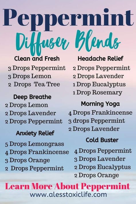 Peppermint Essential Oil Uses, Peppermint Oil Uses, Doterra Diffuser Blends, Essential Oil Combinations, Doterra Essential Oils Recipes, Essential Oils For Headaches, Essential Oil Diffuser Blends Recipes, Young Living Essential Oils Recipes, Essential Oils Guide