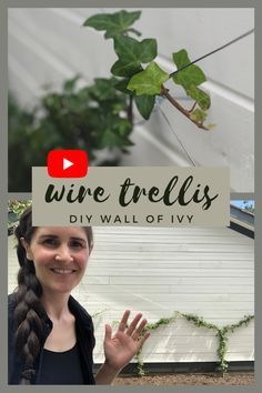 Wire For Climbing Plants, Wire Trellis Ideas Diy Climbing Vines, Ivy Trellis Wall, Wire Trellis Diy, Trellis Ideas Diy Climbing Vines, Berry Trellis, Outdoor Trellis Ideas, Ivy Trellis, Ivy Plant Indoor