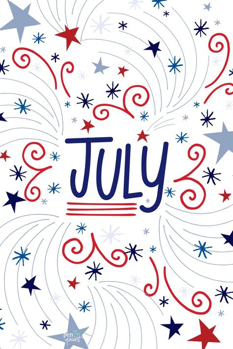 Cute July Wallpaper, July Screensaver Iphone, July Vision Board Pictures, Forth Of July Wallpaper Cute, Aesthetic July Wallpaper, 4th Of July App Icons, 4th Of July Phone Wallpaper, June Ipad Wallpaper, 4th Of July Wallpaper Aesthetic