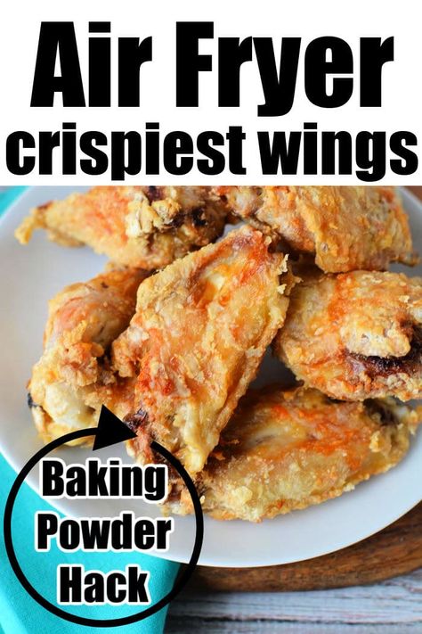 Air Fried Chicken Wings From Frozen, Extra Crispy Air Fryer Chicken Wings, Chicken Wings In Air Fryer With Baking Powder, Baking Powder Chicken Wings, Reheat Chicken Wings In Air Fryer, Extra Crispy Air Fryer Chicken Wings With Baking Powder, Air Fryer Wings, Air Fry Chicken Wings, Lemon Pepper Chicken Wings