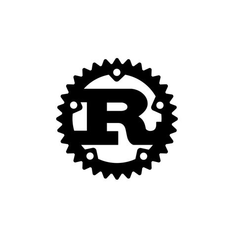 Rust logo, Letter R logo, chainring, Real company, real logo, Logos and Types, lettermark R. Rust Programming Language, Single Letter Logo, Language Logo, Logo Word, R Logo, Logo Letter, Single Letter, Letter R, Programming Languages