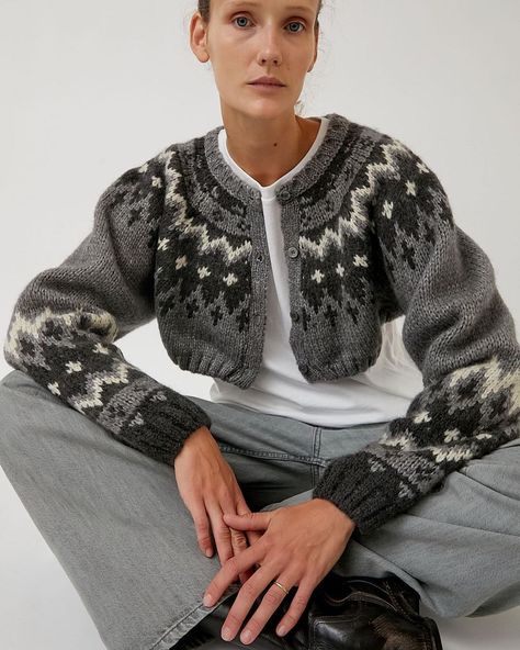 Bolero Cardigan, Crew Neck Cardigan, Lauren Manoogian, No 6, August 15, Fair Isle, Sweater Outfits, Wool Blend, Fitness Models