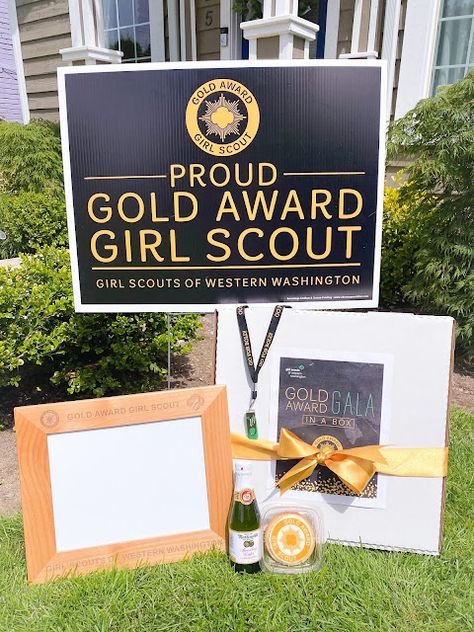 Six Inventive Gold Award Celebrations - Girl Scout Blog Girl Scout Gold Award, Girl Scout Bridging, Award Ideas, Gold Award, Scout Activities, Scout Ideas, Celebration Ideas, Drive In Movie, Girl Scout