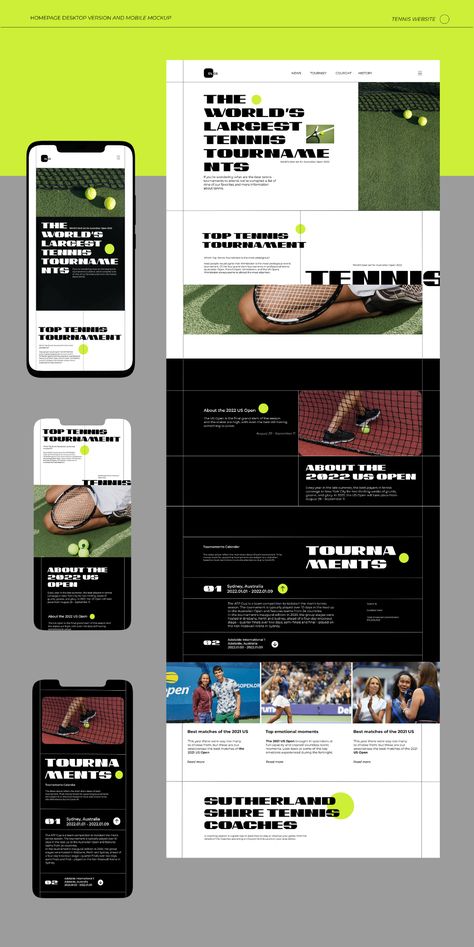 Tennis Website Design, Tennis Branding, Tennis Instagram, Portfolio Website Design Inspiration, Green Website, Landing Ideas, Paddle Tennis, Portfolio Theme, Tennis Aesthetic