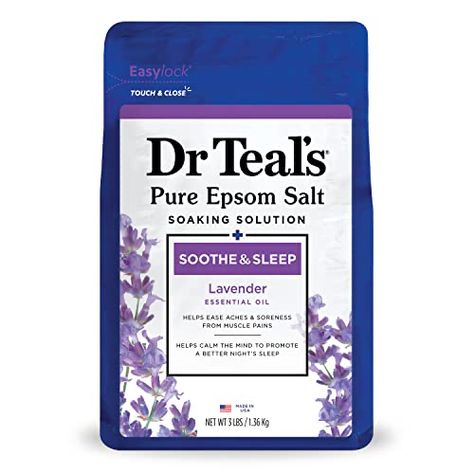 Lavender Epsom Salt, Dr Teals, Epsom Salt Magnesium, Epsom Salt Bath, Foaming Bath, Body Hygiene, Bathroom Aesthetic, Magnesium Sulfate, Bath Salt