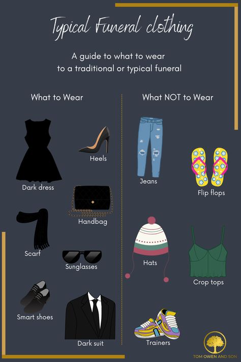 Makeup For Funerals, What To Wear To A Car Show, What To Wear To A Memorial Service, Celebration Of Life Outfit Women, Tattoos For Dad Memorial, Proper Attire, Dark Dress, Dos And Don'ts, What Should I Wear