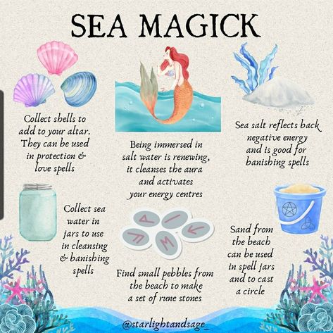 Sea Magick, Mermaid Spells, Mermaid Tarot, Sea Magic, Water Witch, Witch Rituals, Teen Witch, Moon Journal, Witch Spirituality