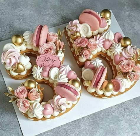 36 Number Cake, 21st Number Cakes, Number 40 Birthday Cake For Women, 35 Cupcake Cake Number, Pink And Gold Number Cake, 90 Number Cake, 35 Number Cake, Boho Number Cake, Number Birthday Cakes For Women