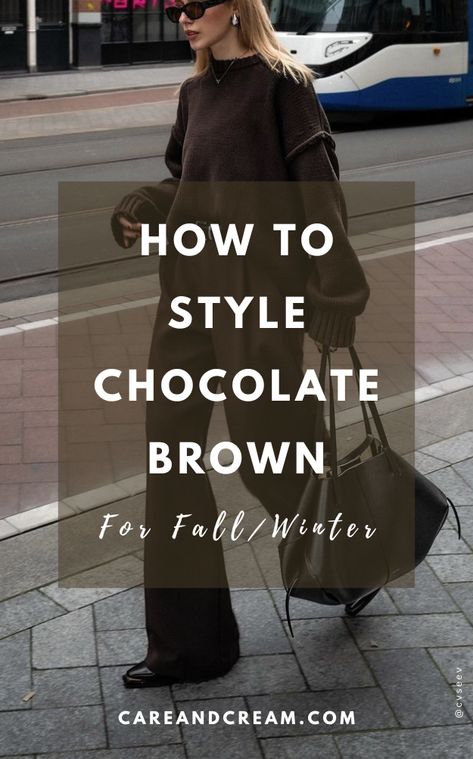 Ready to rock chocolate brown outfits this season? Check out 5 chic ways to wear chocolate brown this fall/winter 2024. From casual to cozy to classy, we've got you covered with cute brown outfits that'll elevate your wardrobe. Whether you're searching for brown fall outfits for women or stylish brown winter outfits, get inspired with our brown outfit inspo. Perfect for those looking to stay ahead in fall winter fashion trends, our tips offer versatile cold weather outfit ideas. Short Brown Jacket Outfit, Brown Midi Boots Outfit, Hijab Fashion Winter Fall Outfits, Brown Leather Top Outfit Ideas, Women Brown Outfit, Brown Monochrome Outfit Black Woman, Black And Dark Brown Outfit, Brown Sweater Winter Outfit, Dark Brown Outfit Color Combos