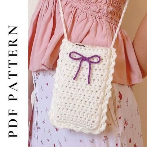 Free Crochet Patterns Iphone Crochet Case Pattern, Crochet Bag For Phone, Phone Crochet Bag, Crochet Phone Bag Free Pattern, Crochet Case Pattern, Crochet Phone Pouch, Crochet Phone Bag, Phone Bag Crochet, Phone Bag Pattern