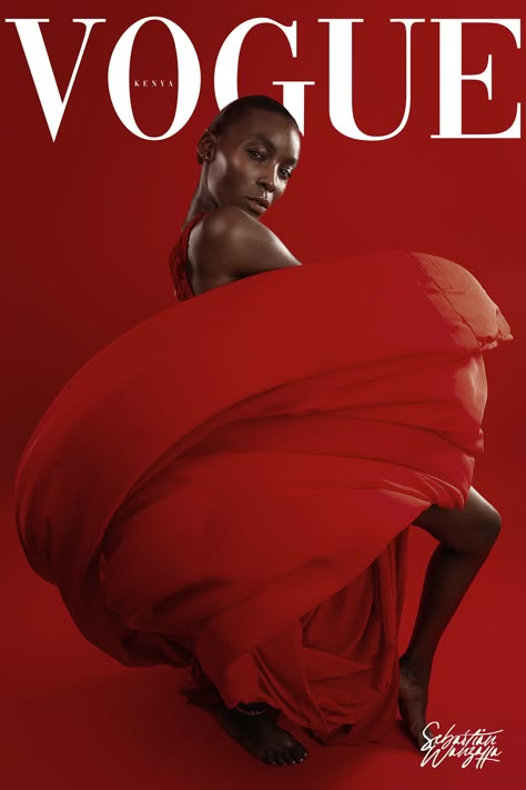 Red Magazine Cover, Red Vogue, Red Magazine, Red Fashion Aesthetic, Red Monochromatic, Red Portrait, Monochromatic Photography, Midnight Red, Red Studio