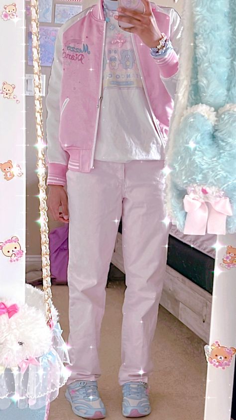 Masc Pastel Outfits, Pastel Punk Outfits Male, Pastel Fashion Men, Pastel Goth Men, Pastel Pink Outfits Aesthetic, Pastel Punk Outfits, Goth Boy Outfits, Harajuku Fashion Male, Kawaii Clothes Boy