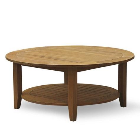 Abbington Teak Patio Coffee Table With Shelf - Cambridge Casual : Target Outdoor Round Coffee Table, Patio Seating Arrangement, Backyard Gardening Ideas, Patio Coffee Table, Weathered Teak, Unfinished Furniture, Coffee Table Brown, Coffee Table With Shelf, Outdoor Coffee Table