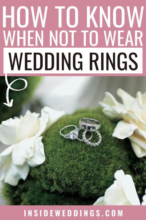 Many newly engaged women find themselves never wanting to take off their rings; however, as much as you love your band, there are some situations where it is important that you do take off your ring. Get Engaged, How To Wear Rings, Ring Guide, Newly Engaged, Everlasting Love, Love Your, How To Know, Wedding Rings Engagement, Wedding Ring