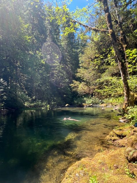 Water Hole Aesthetic, Portland Oregon Nature, Swimming Hole Aesthetic, Nature Summer Aesthetic, River Swimming Aesthetic, Oregon Summer Aesthetic, Swimming River, Oregon Aesthetic, River Swimming