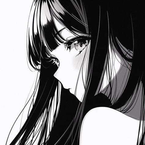 Aesthetic Profile Picture Cartoon Soft, 캐릭터 드로잉, Anime Monochrome, Anime Profile, Cartoon Profile Pics, Cute Profile Pictures, Say More, Anime Couples Drawings, Dark Anime