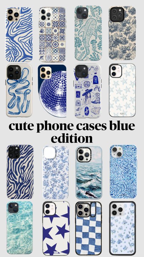 Navy Phone Case, Navy Blue Phone Case, Blue Phone Case Aesthetic, Blue Aesthetic Phone Case, Phone Cases Blue, Phone Case Inspo, Phone Case Collage, Casetify Cases, Preppy Phone Case